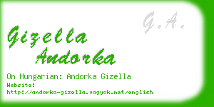 gizella andorka business card